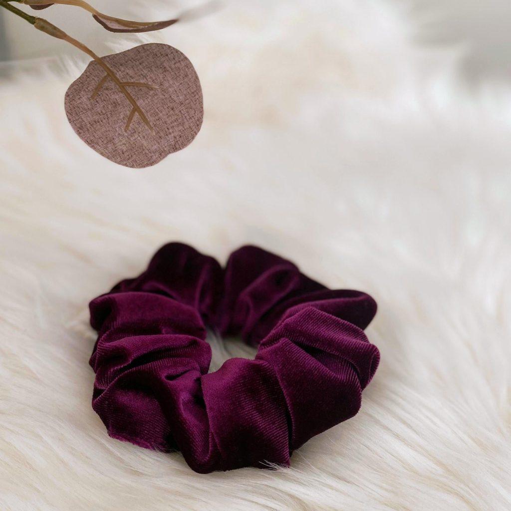 Schruncie βελούδινο μοβ