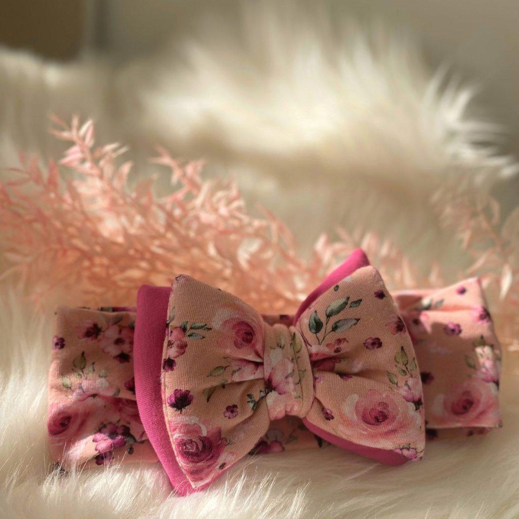 Κορδέλα ροζ φλοράλ